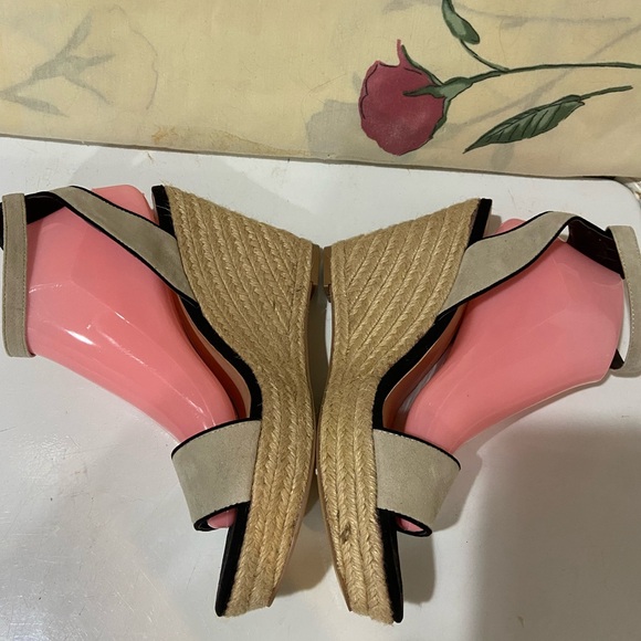 Saks Fifth Ave Espadrille Wedge Sandal size 9.5 - Picture 2 of 9